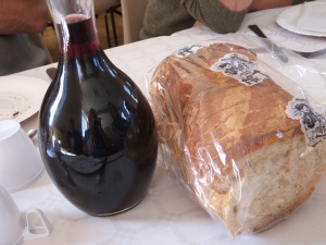 Biblical wine and bread