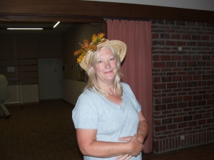 Mrs Powerfulpierre showing off her hat